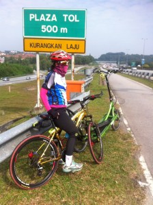 Stop at road shoulder