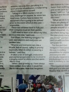 Malay Mail interview of Blind Tandem Cyclists