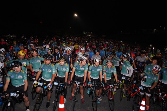 cyclist at start point 1