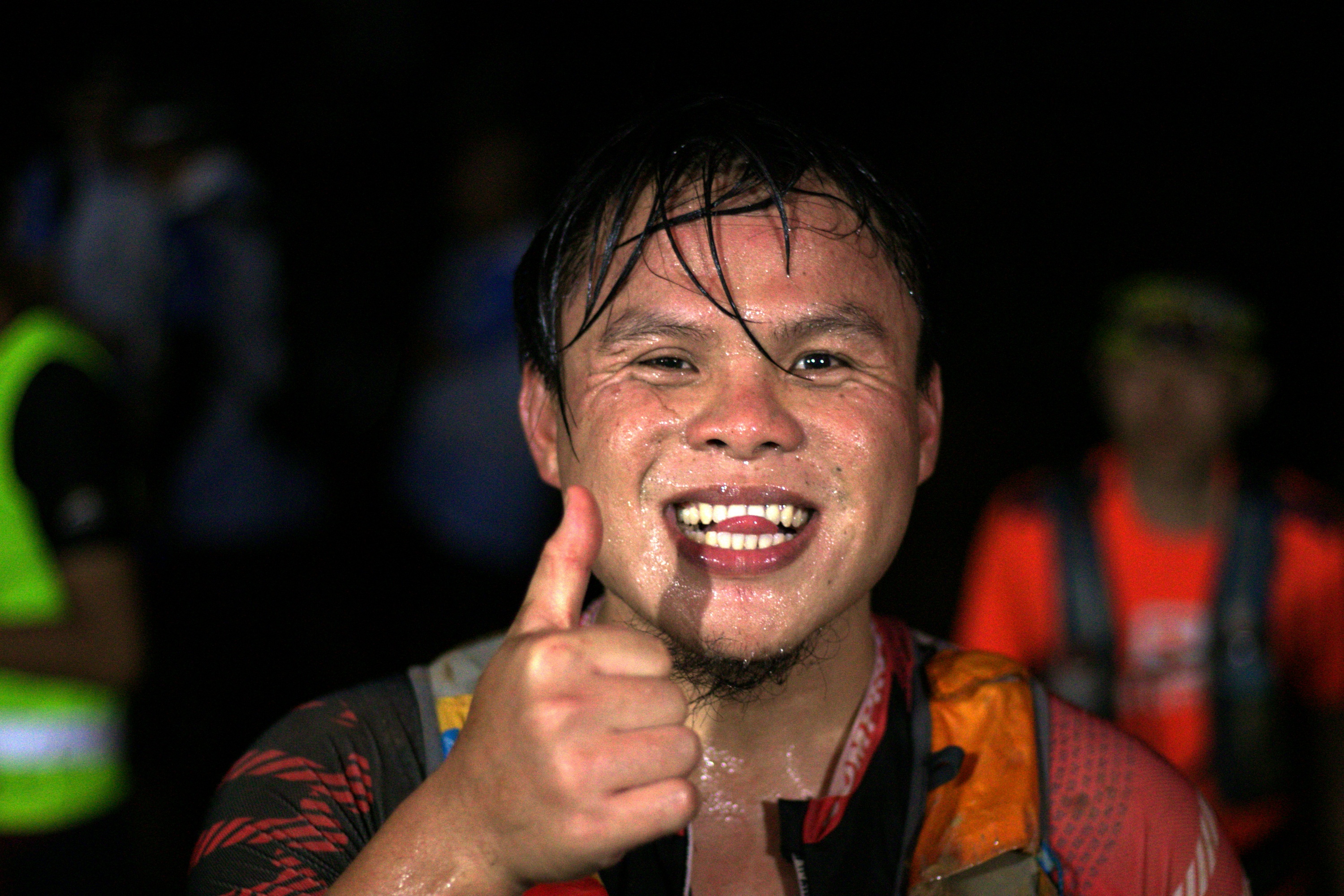 5) MMTF 2018 - a participant, EB Junaidi, showing his thumbs up for the race